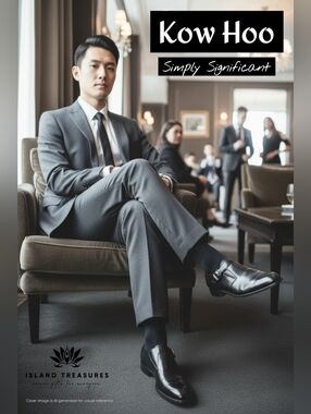 Rare Kow Hoo Hong Kong Men's Sz 9.5 Smooth Black Leather Gold-Toned Monk Buckle